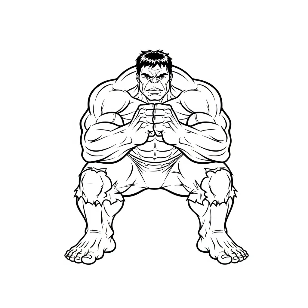 Hulk para colorear para imprimir