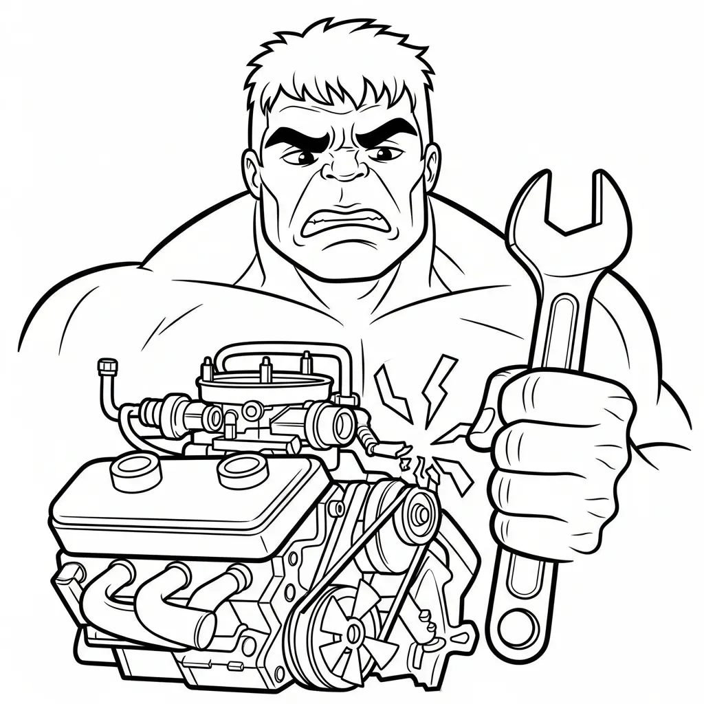 Hulk para colorear para niño de 3 años