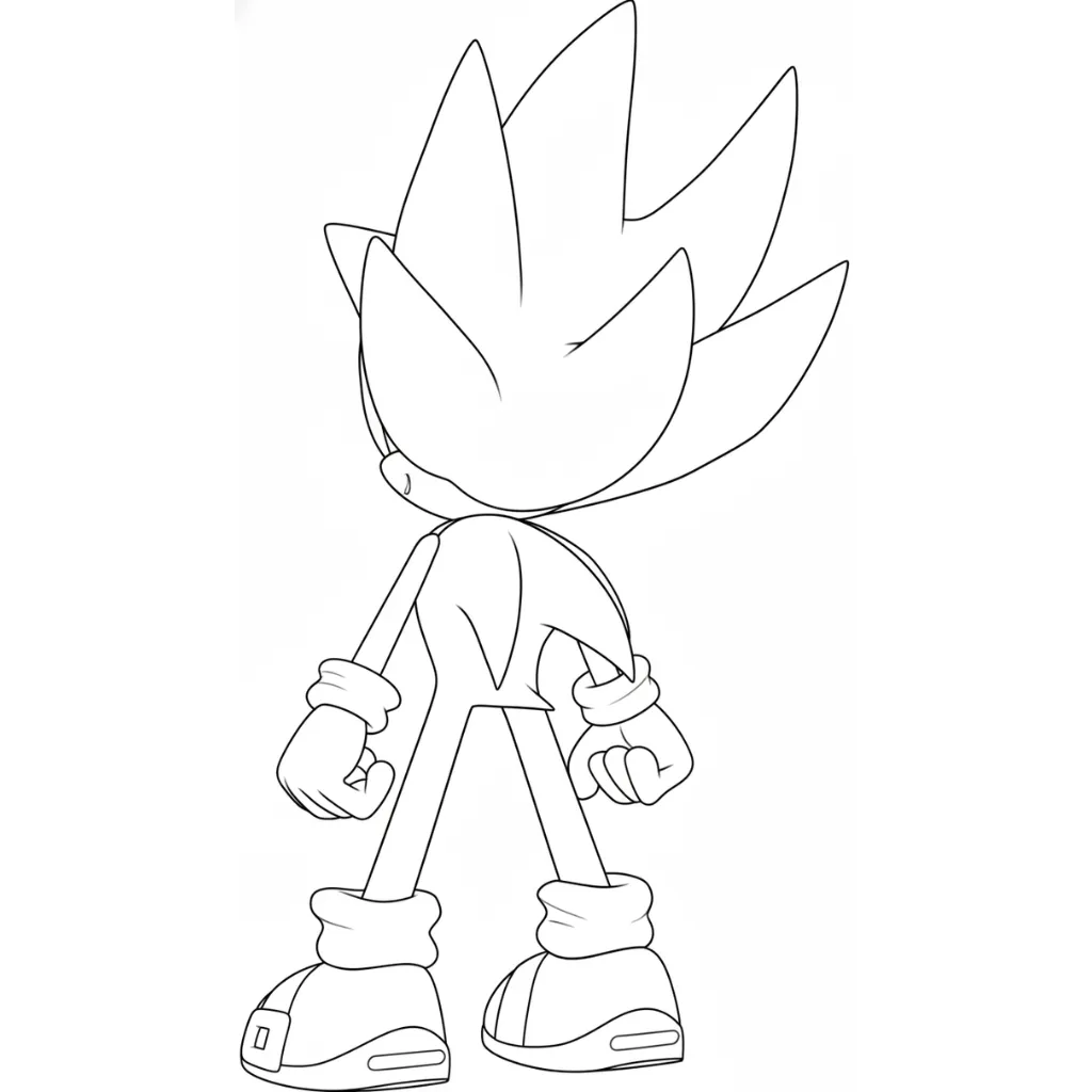 Hyper Sonic 11 para colorear gratis en línea