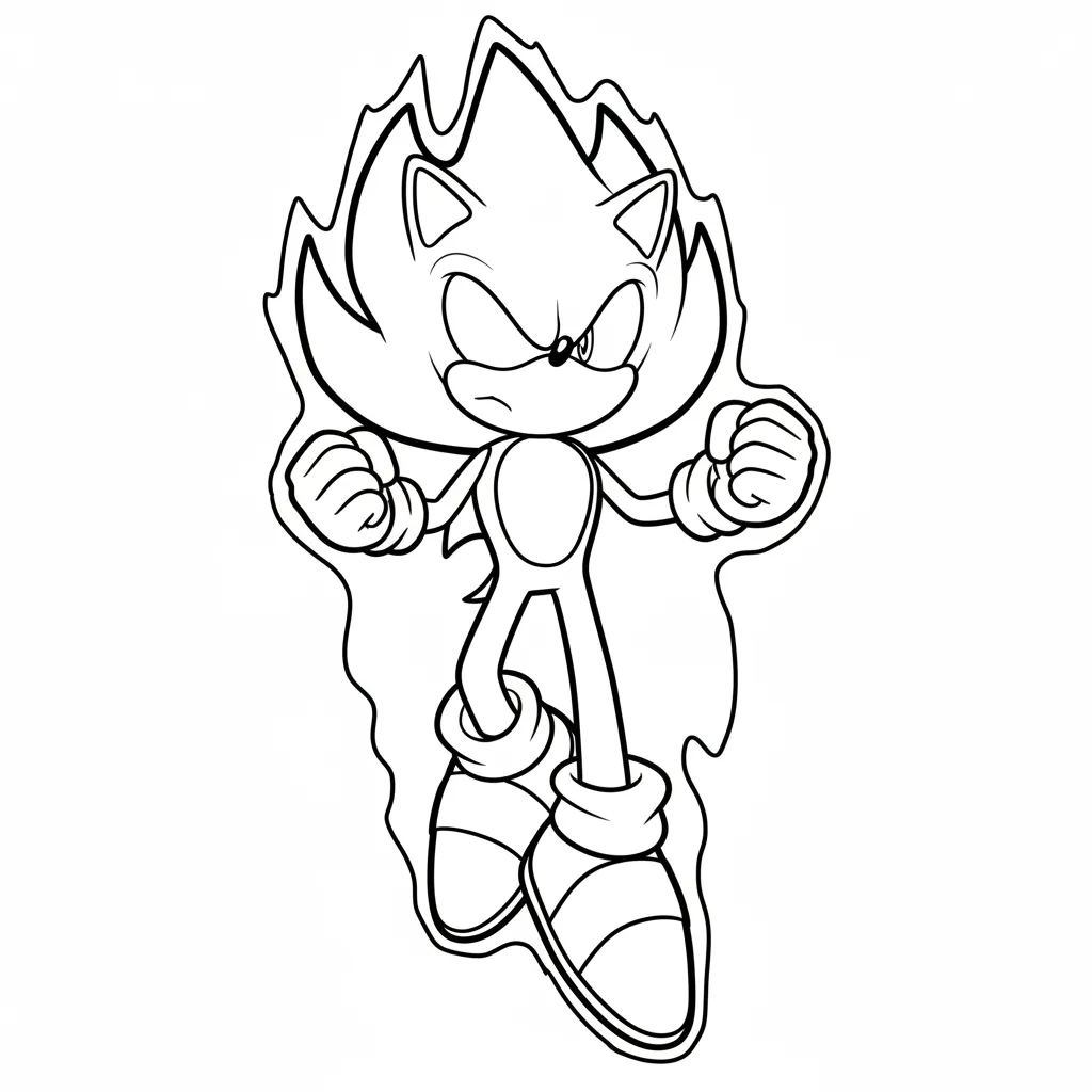 imprimir Hyper Sonic 16 para colorear