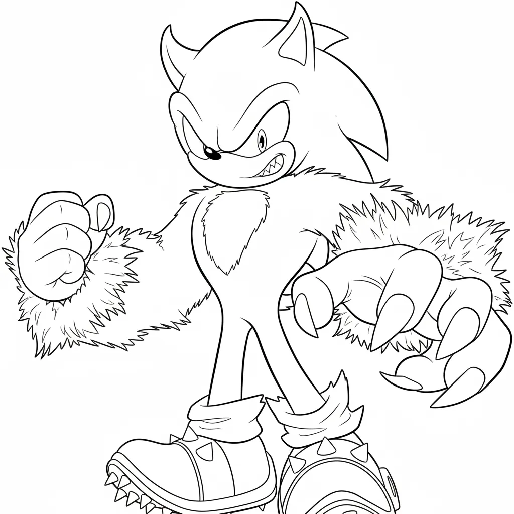 Hyper Sonic 17 para colorear de para niños