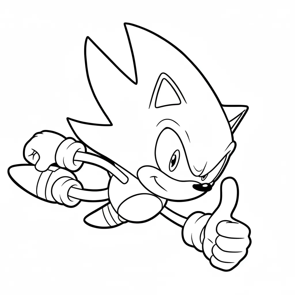 Hyper Sonic 20 para colorear para niños