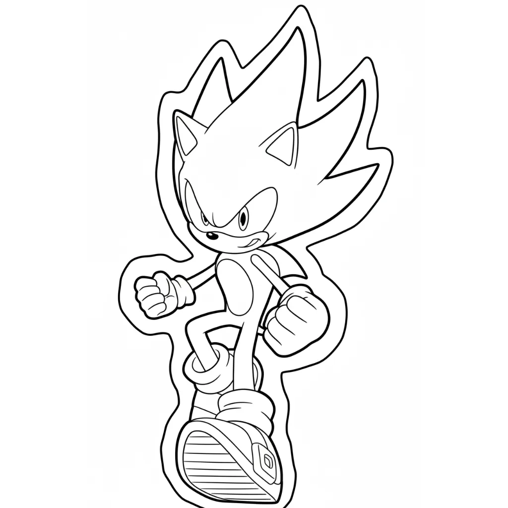 Hyper Sonic 23 para colorear de para niños