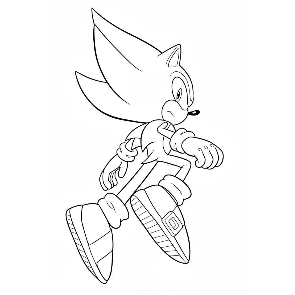 Hyper Sonic 24 para colorear y aprendizaje