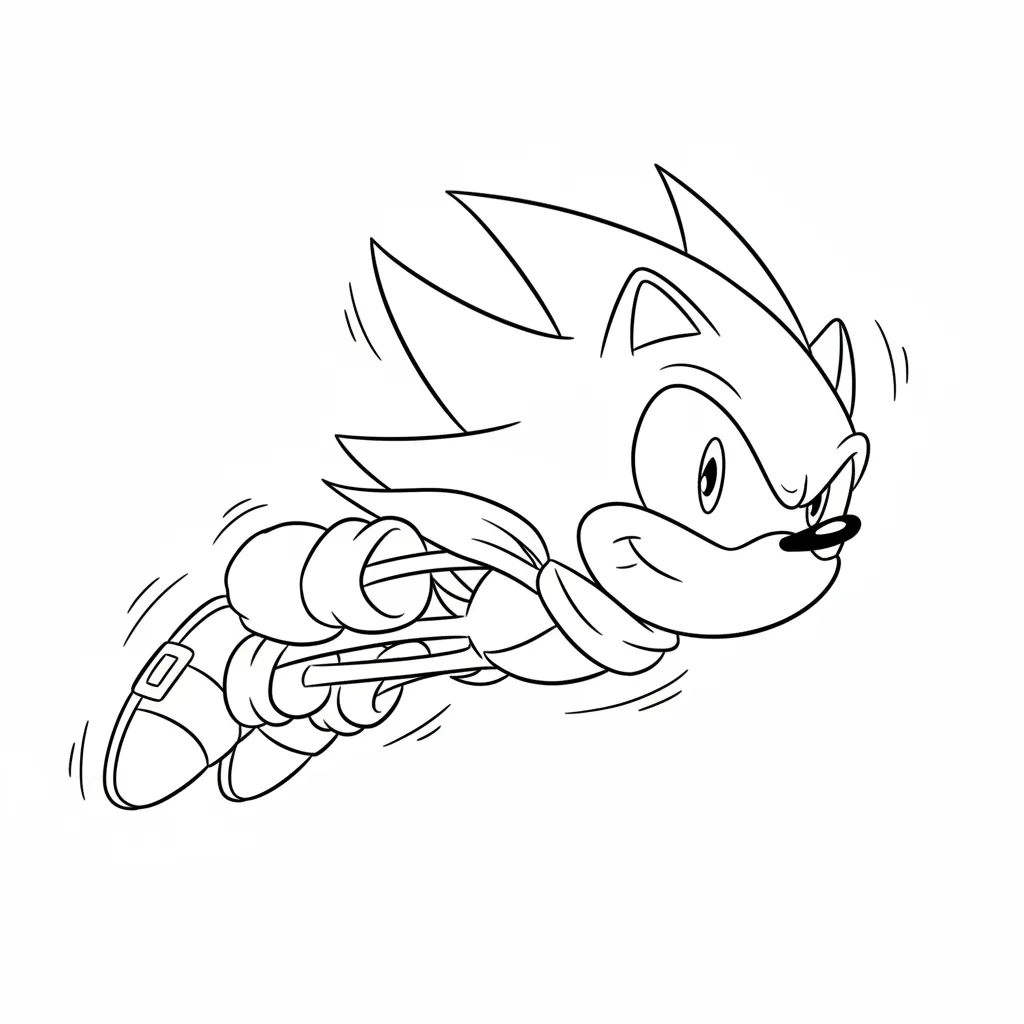 Hyper Sonic 5 para colorear para imprimir gratis