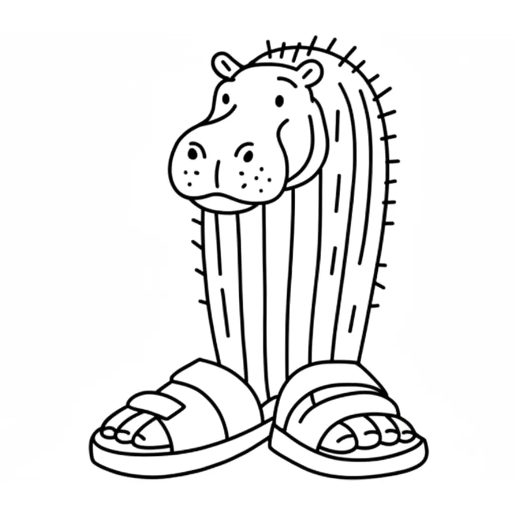 Il Cacto Hipopotamo 7 para colorear para niño de 8 años