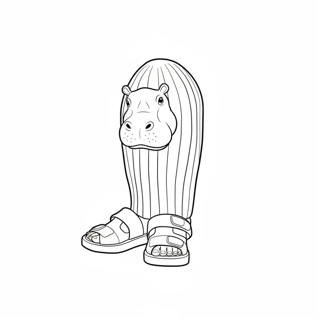 Il Cacto Hipopotamo 9 para colorear y dibujos