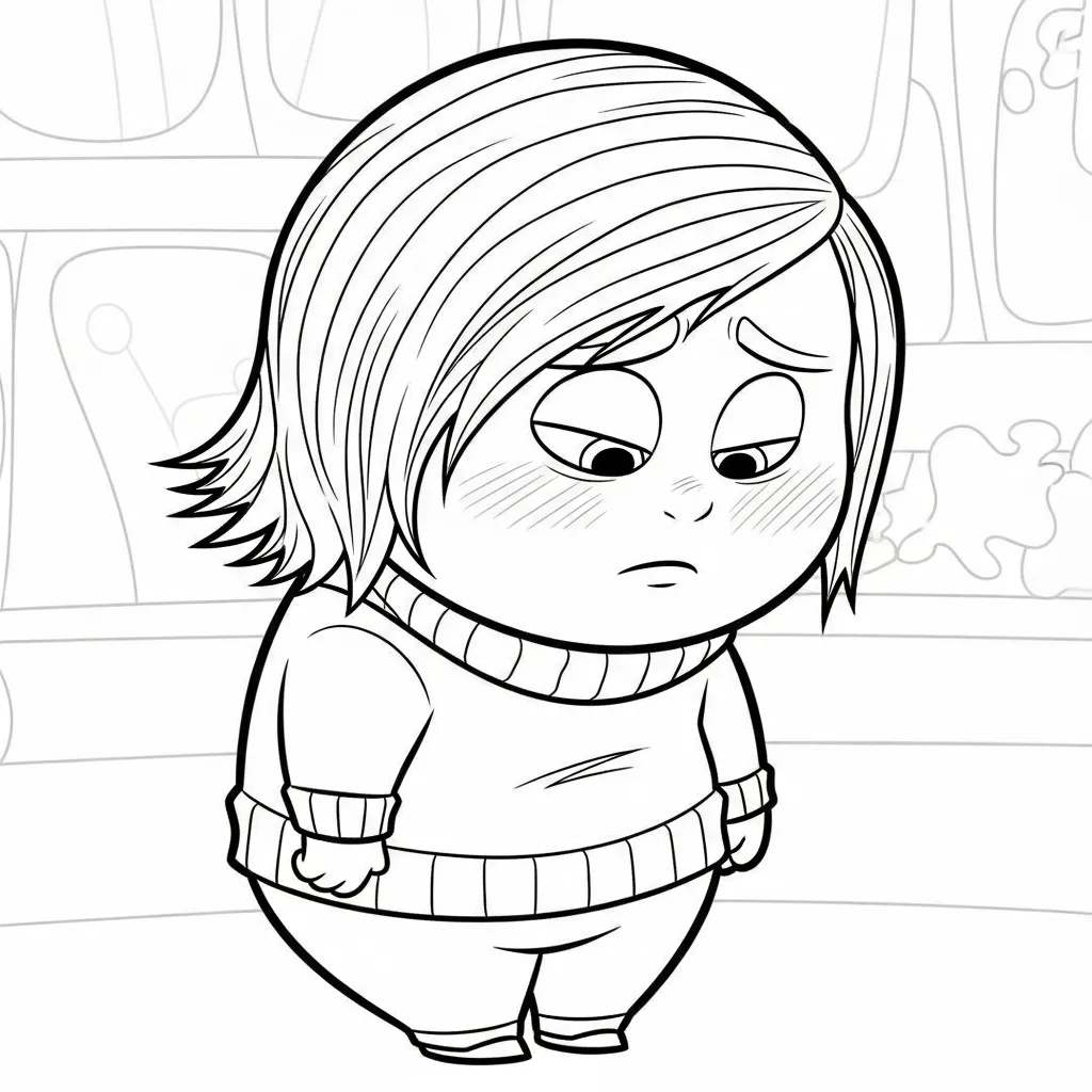 Inside Out 2 para colorear para niños para imprimir gratis
