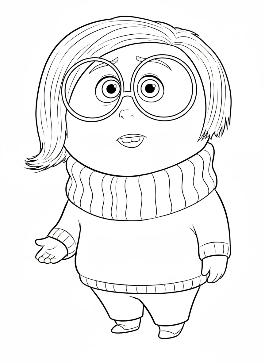Inside Out 2 para colorear y dibujo para imprimir