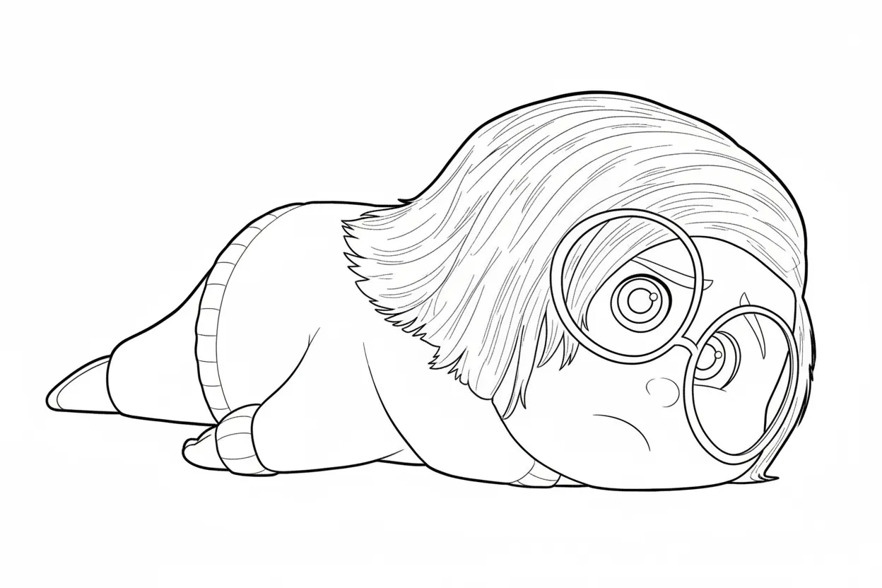 Inside Out 2 para colorear para niño para imprimir gratis