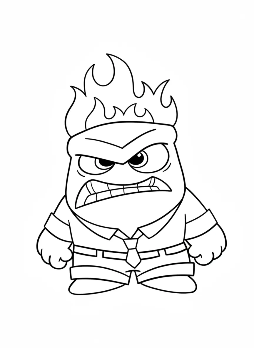Inside Out 2 para colorear gratis para imprimir