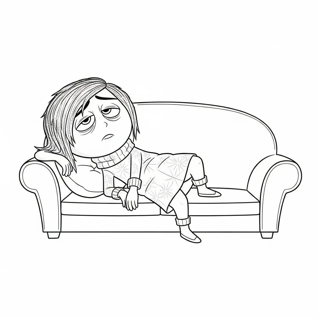 Inside Out 2 para colorear para imprimir para niño de 8 años