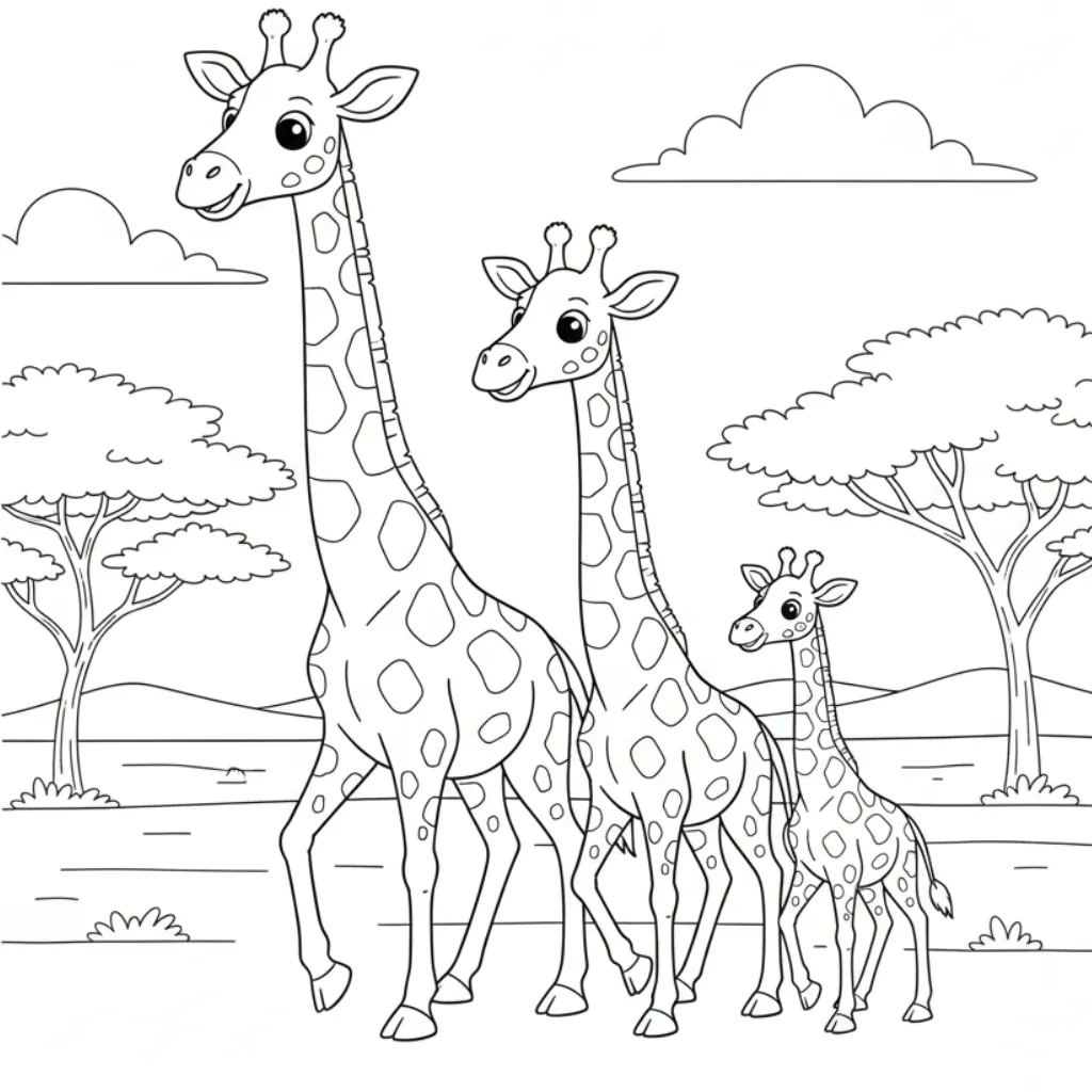 Jirafa13 para colorear para imprimir gratis pdf