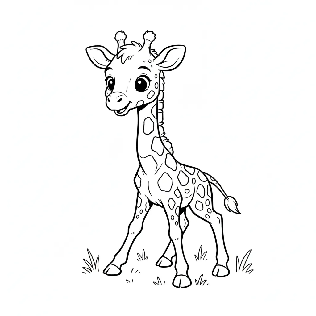 Jirafa15 para colorear para niño de 7 años