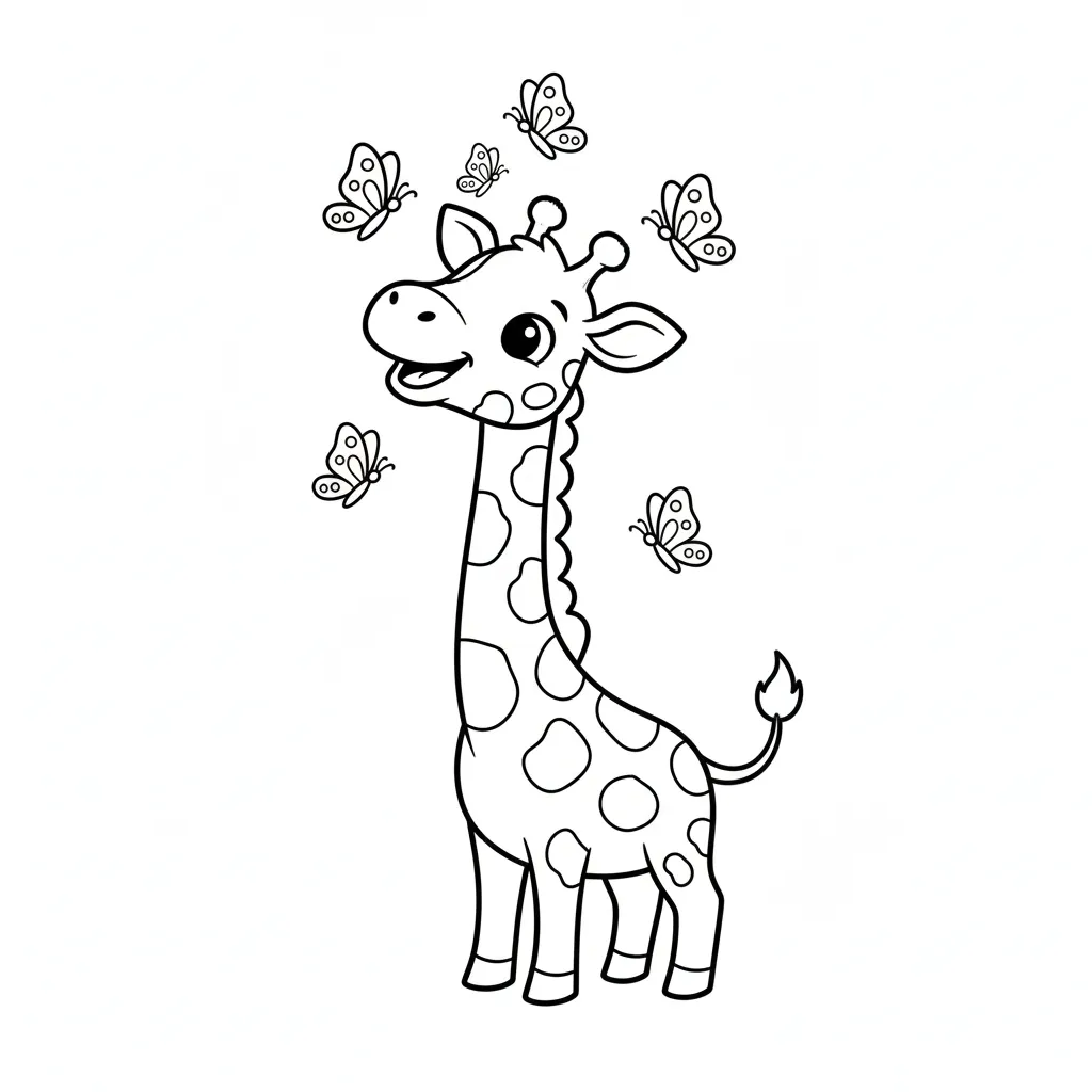 Jirafa16 para dibujar e imprimir