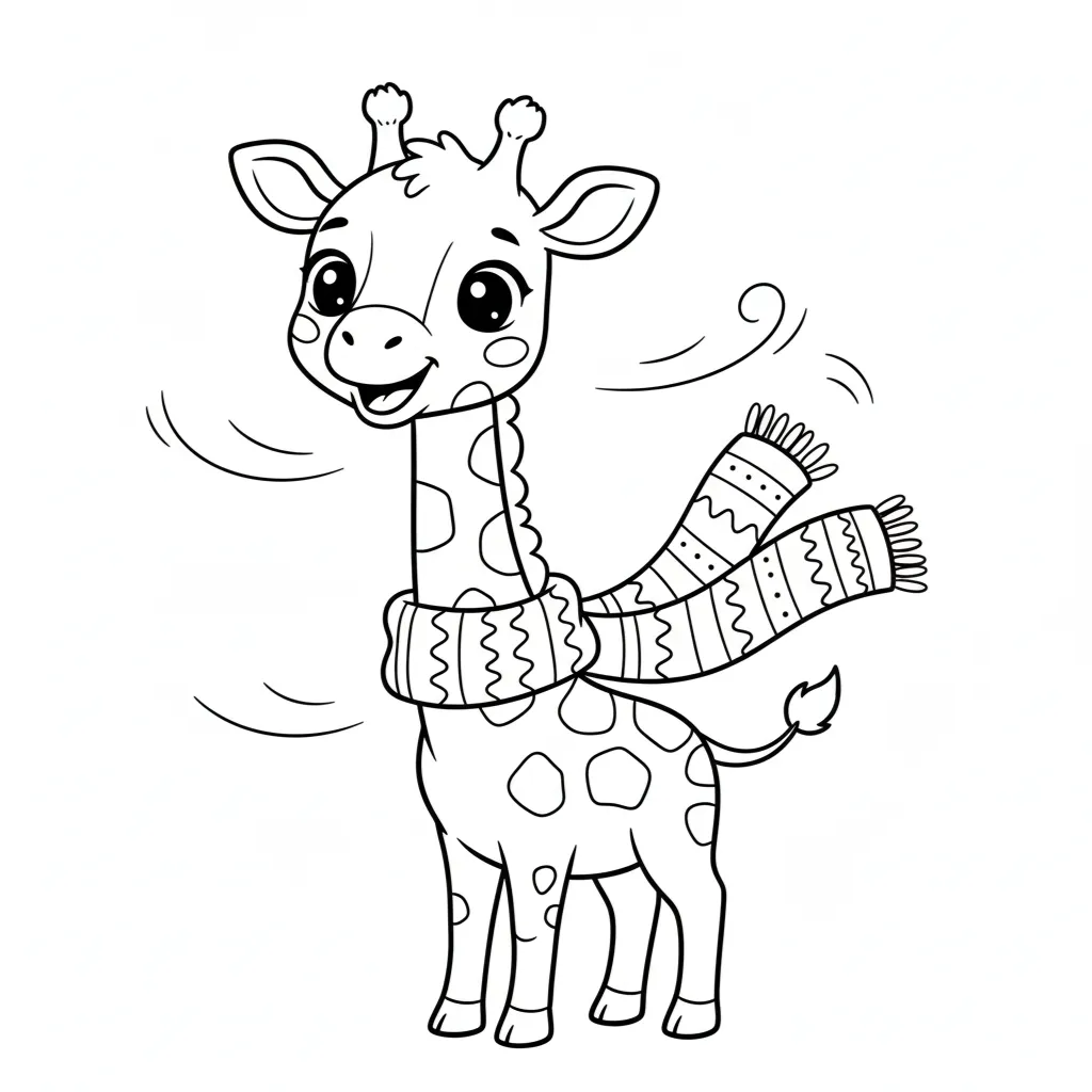 Jirafa17 para colorear gratis para imprimir