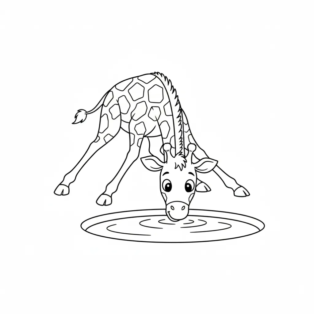 imprimir Jirafa5 para colorear para niño