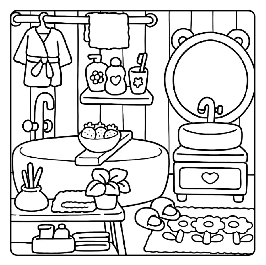 Kawaii Cozy para colorear para imprimir