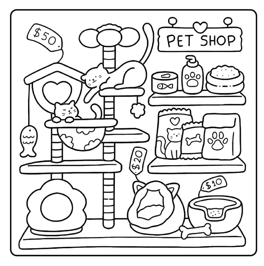 Kawaii Cozy para colorear y dibujo para imprimir