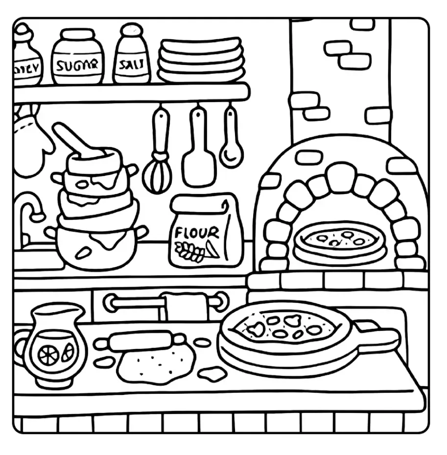 imprimir Kawaii Cozy para colorear gratis 1