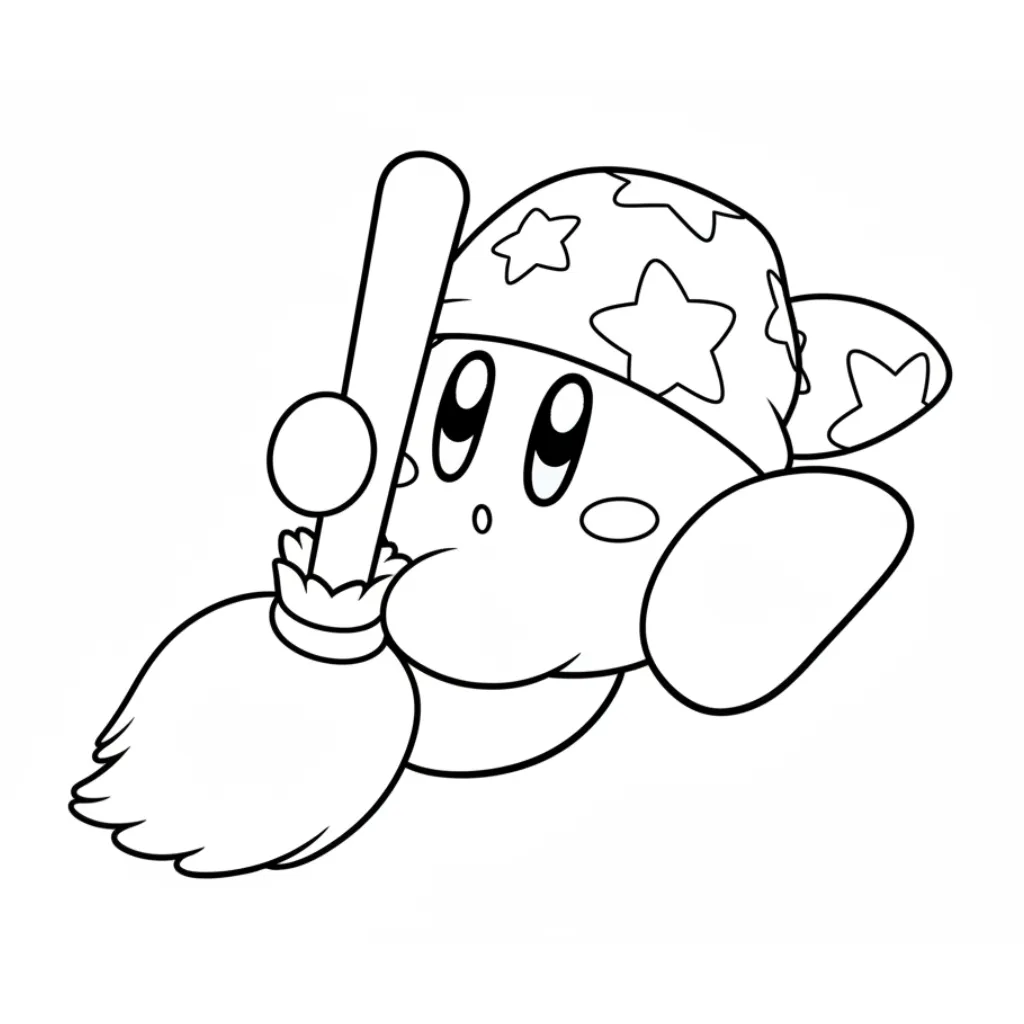 Kirby1 para colorear gratis en línea