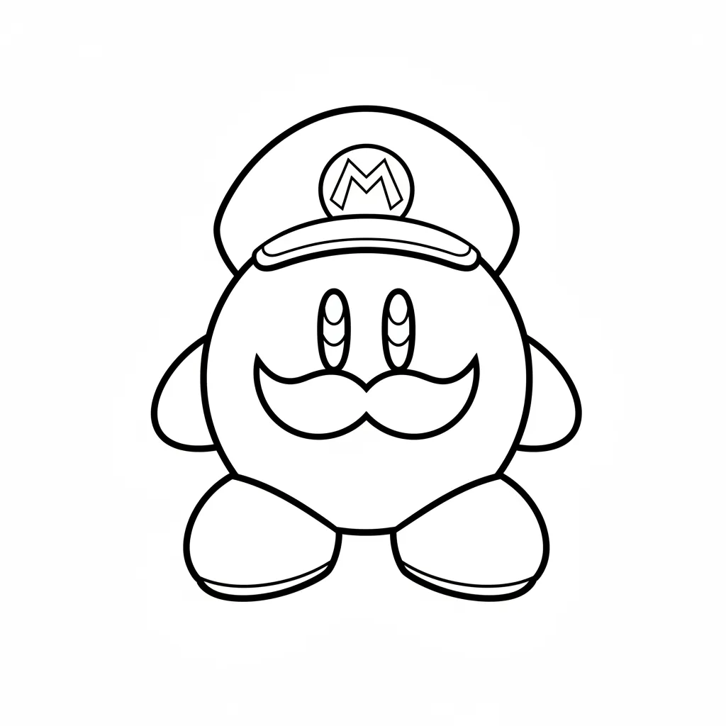Kirby11 para colorear para niño de 8 años