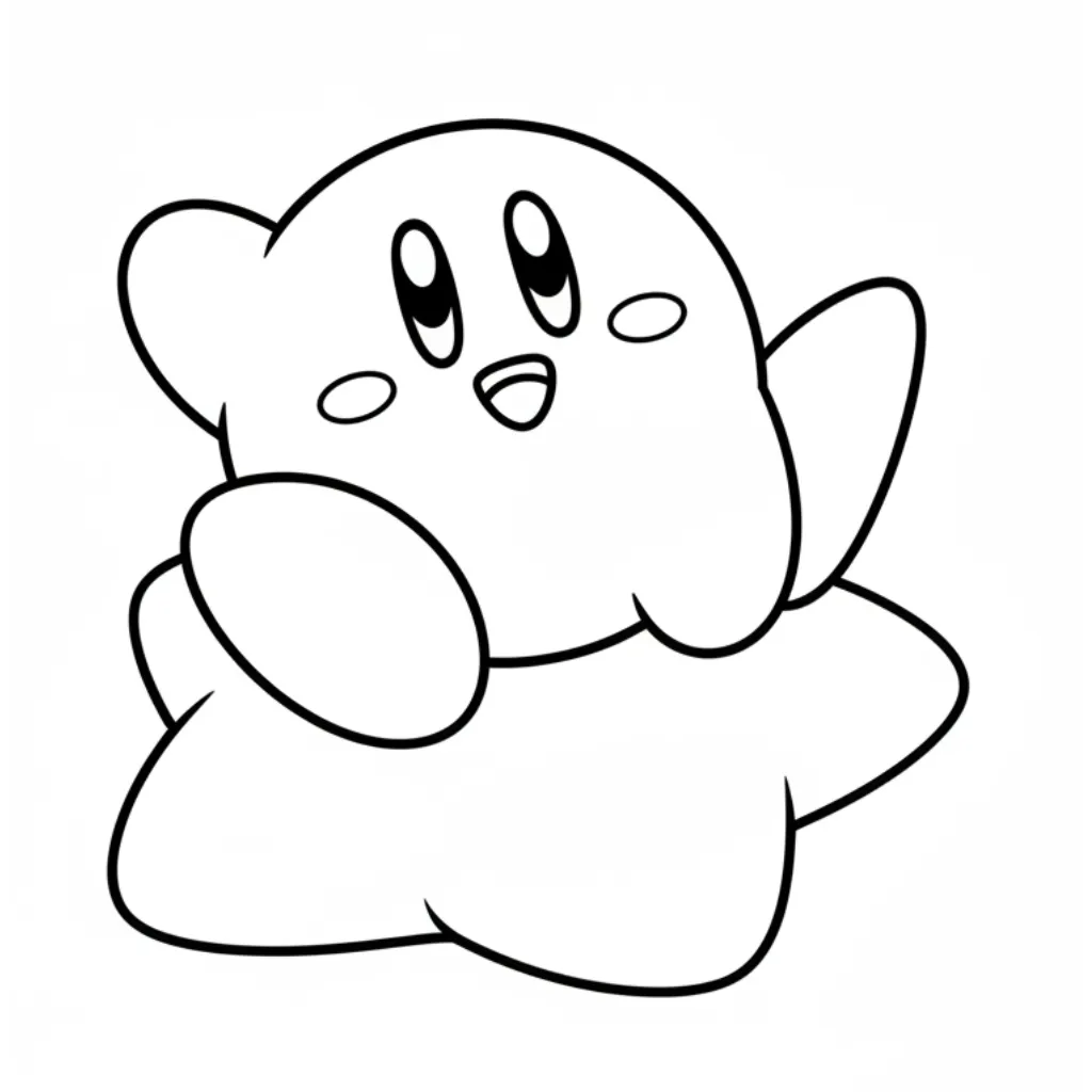 Kirby12 para colorear para imprimir para niño de 9 años