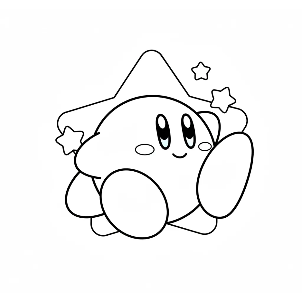 Kirby15 para colorear para imprimir para niño de 9 años