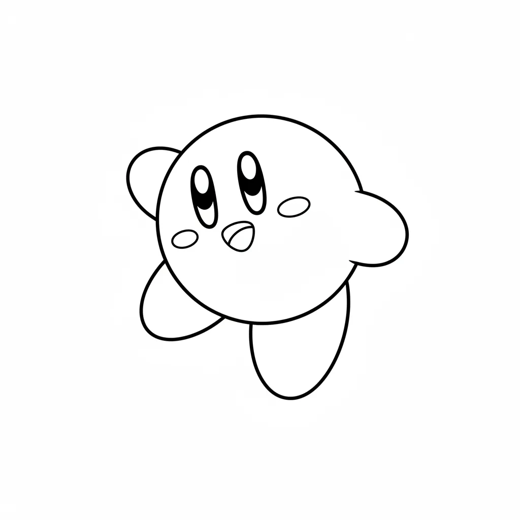 Kirby16 para colorear para niño de 8 años