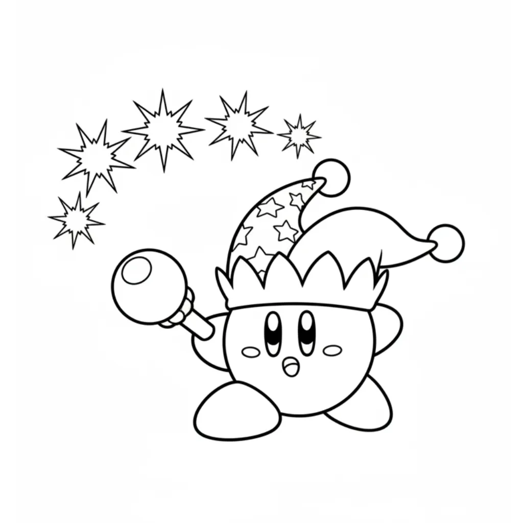 Kirby3 para colorear en línea gratis