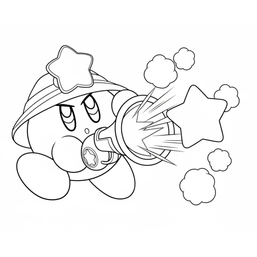 Kirby5 para colorear para niño de 2 años