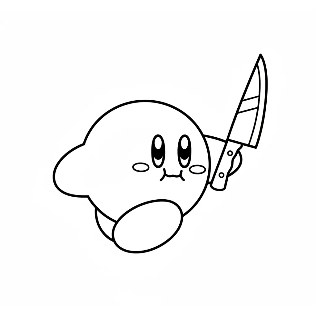 imagen para colorear Kirby7 niño