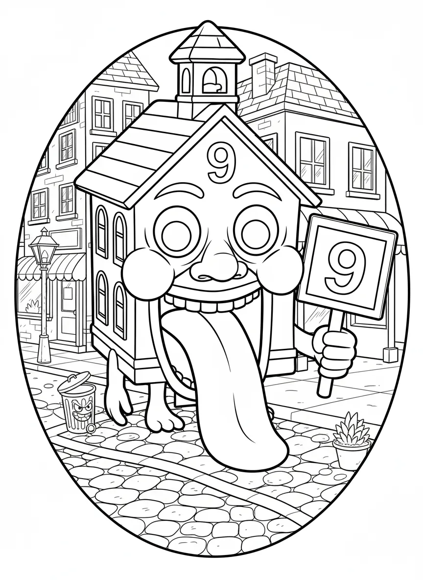 La Esok Sikola para colorear para imprimir para niño de 6 años