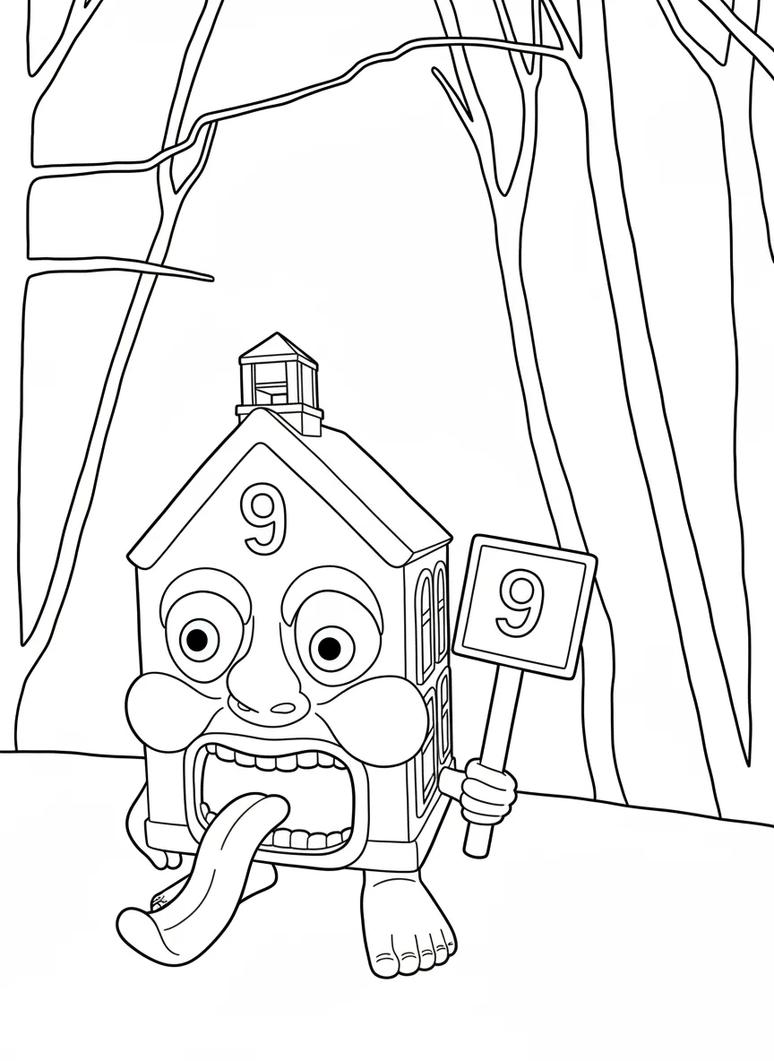 La Esok Sikola para colorear para descargar