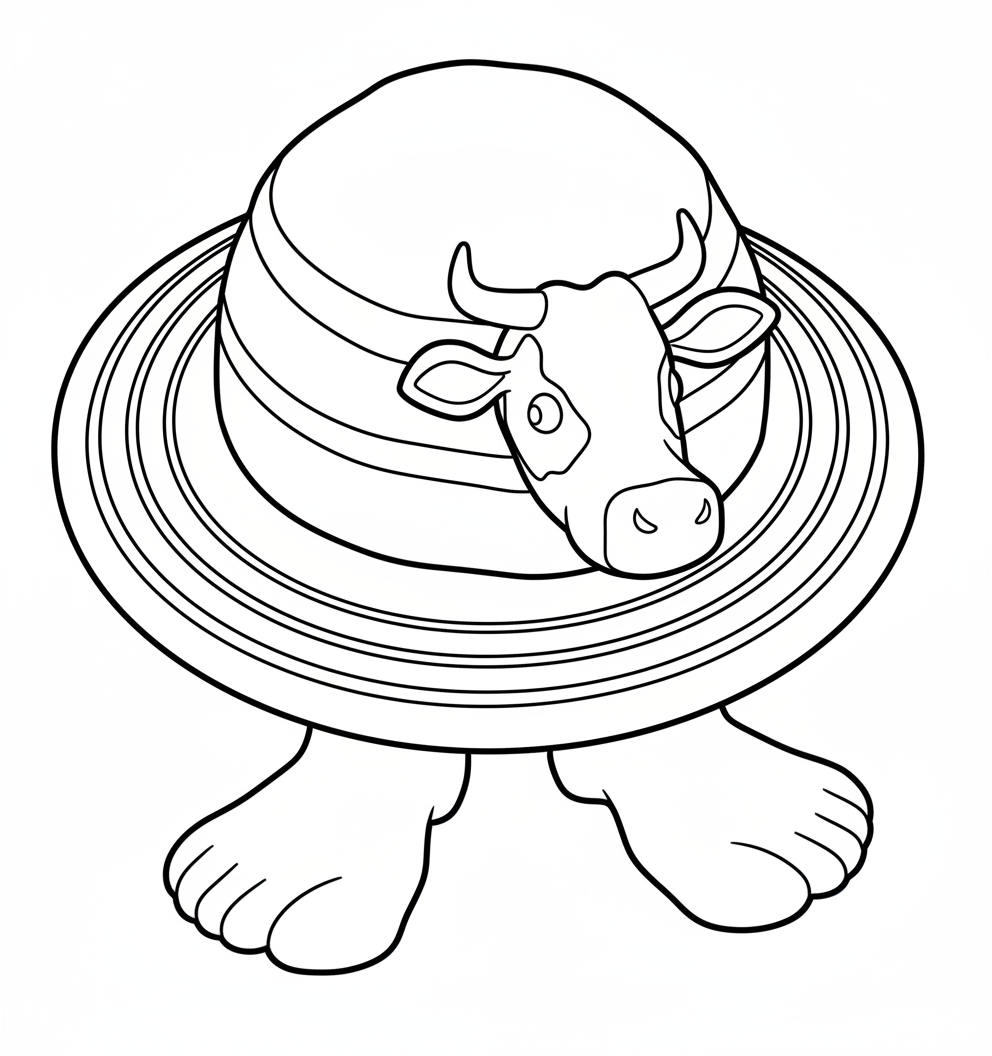 La Vaca Saturno Saturnita para colorear para niño de 10 años