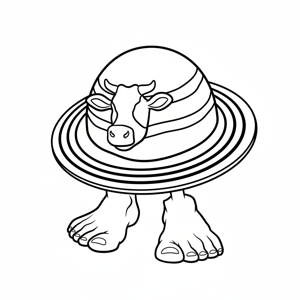 La Vaca Saturno Saturnita para colorear en línea gratis