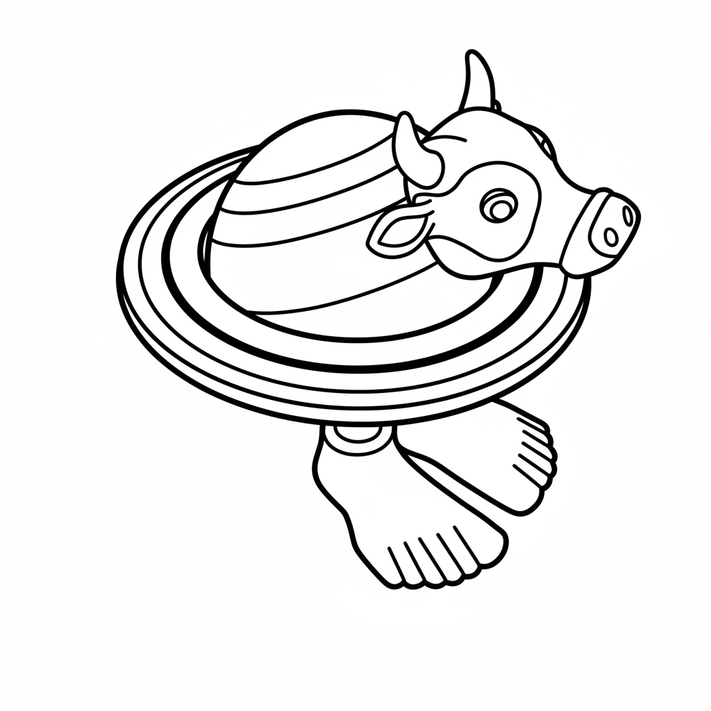 La Vaca Saturno Saturnita para colorear en línea gratis 1