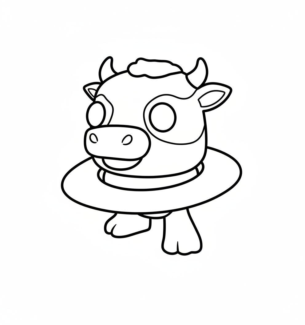 La Vaca Saturno Saturnita para colorear para imprimir