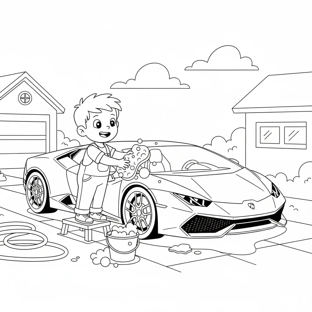 para imprimir Lamborghini 1 para colorear gratis
