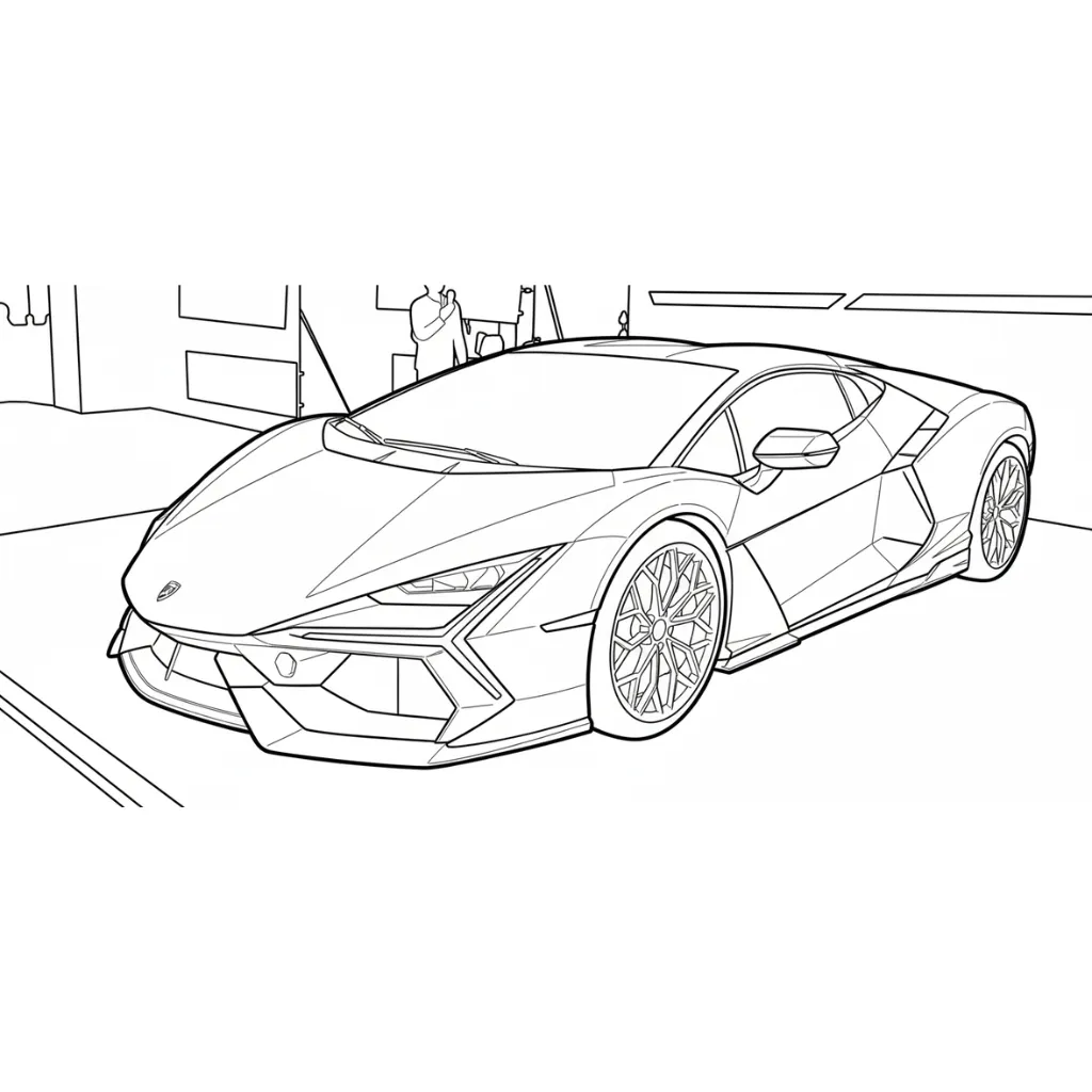 imprimir Lamborghini 15 para colorear