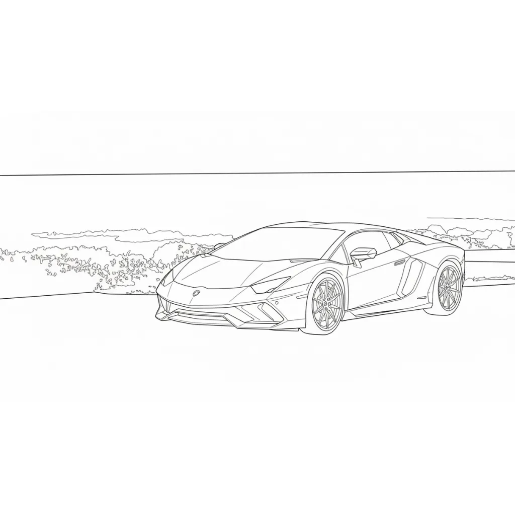 Lamborghini 16 para colorear y aprendizaje