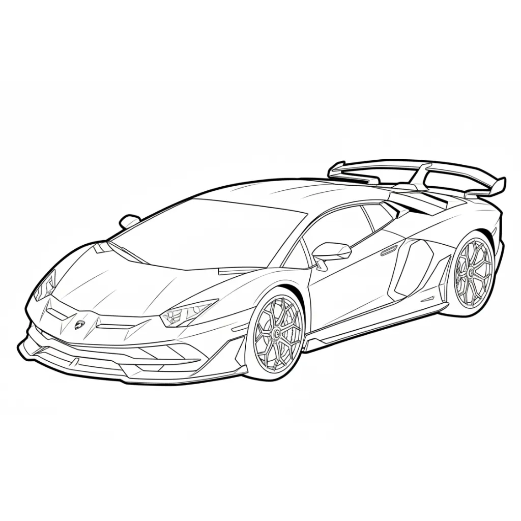 Lamborghini 23 para colorear para niño