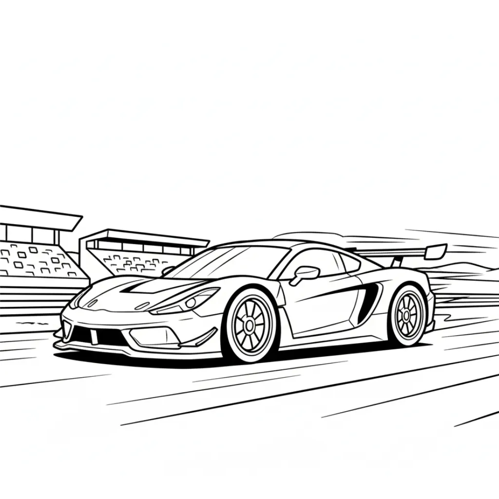 Lamborghini 4 para colorear para niños para imprimir gratis