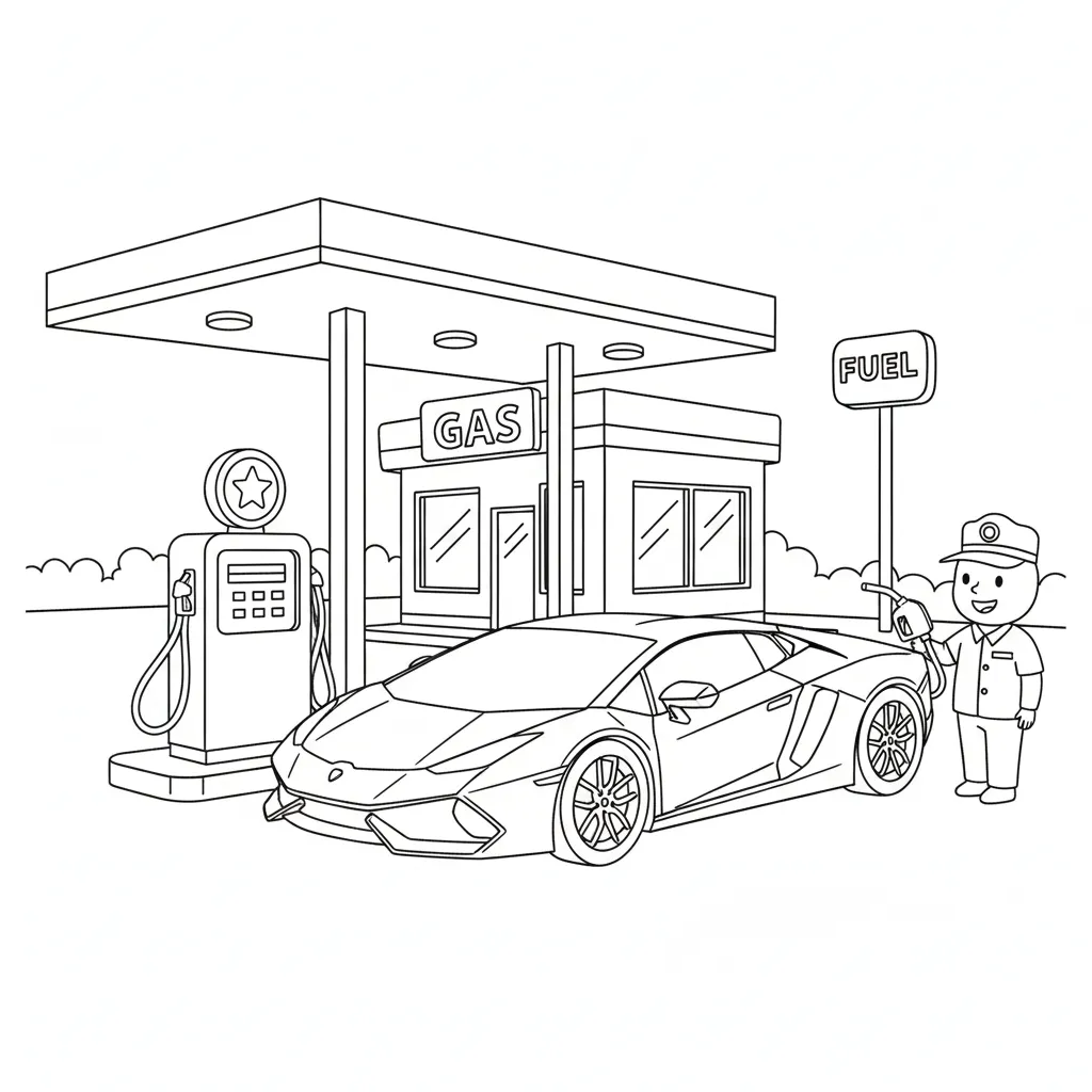 Lamborghini 5 para colorear para imprimir gratis