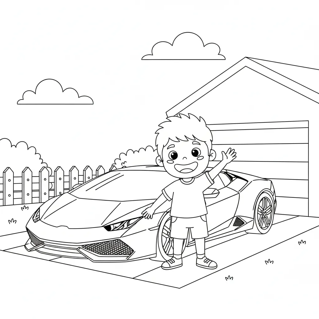 Lamborghini 6 para dibujar e imprimir