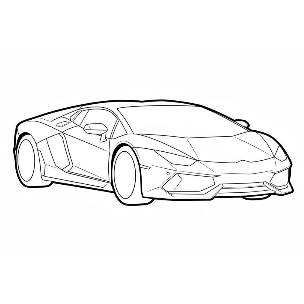 Lamborghini 7 para colorear para imprimir pdf