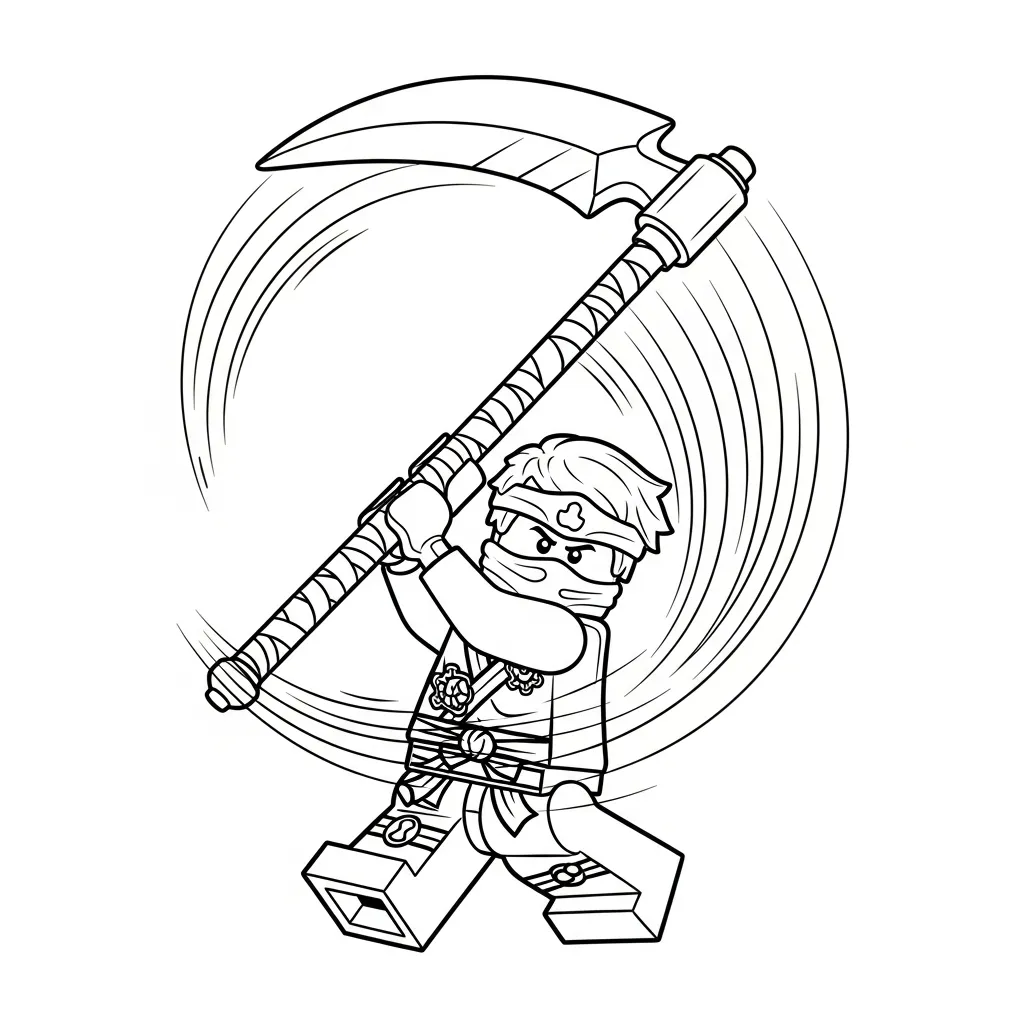 Lego Ninjago para colorear para imprimir para niño de 4 años