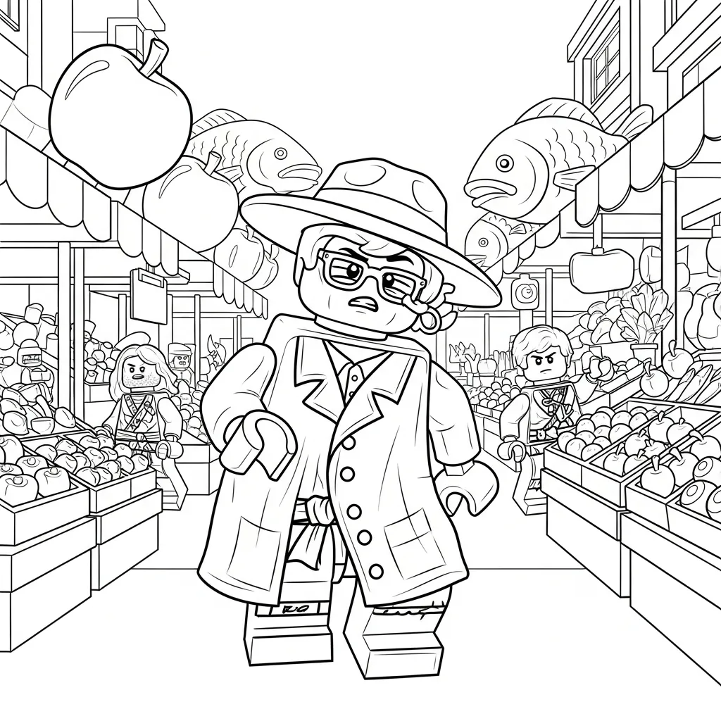 Lego Ninjago para colorear gratis para niños 2