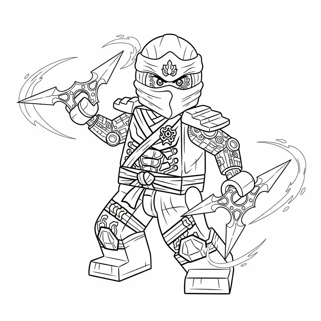 Lego Ninjago de niño para colorear para imprimir