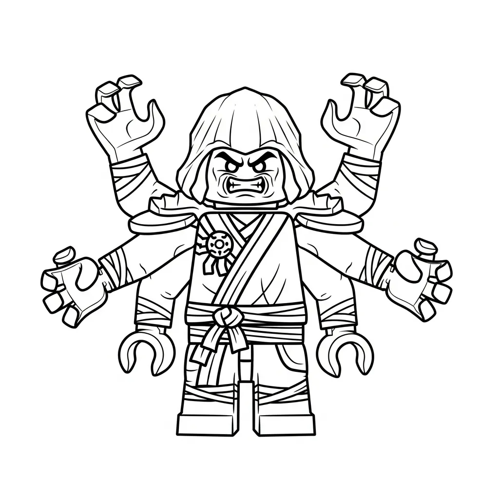 Lego Ninjago para colorear para imprimir para niño de 12 años 1